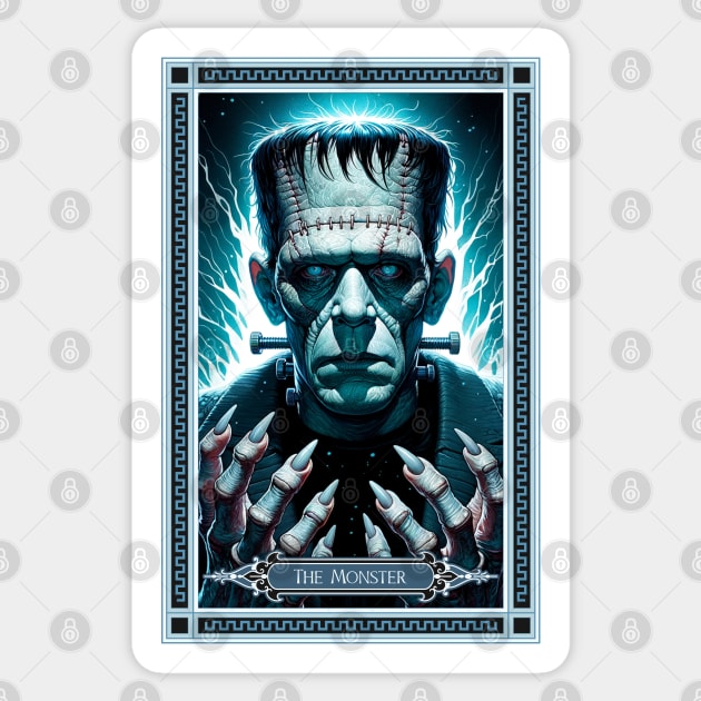 The Frankenstein's Monster Tarot Card Sticker by HolidayBug